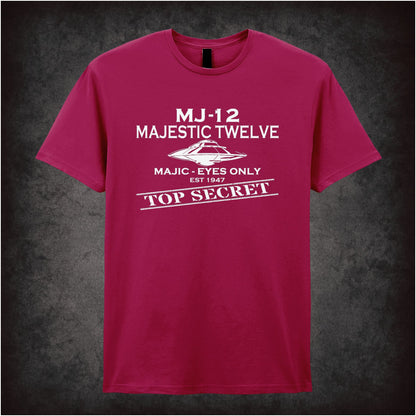 MJ-12 Majestic Twelve – Cult UFO Conspiracy Graphic T-Shirt