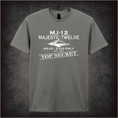 MJ-12 Majestic Twelve – Cult UFO Conspiracy Graphic T-Shirt