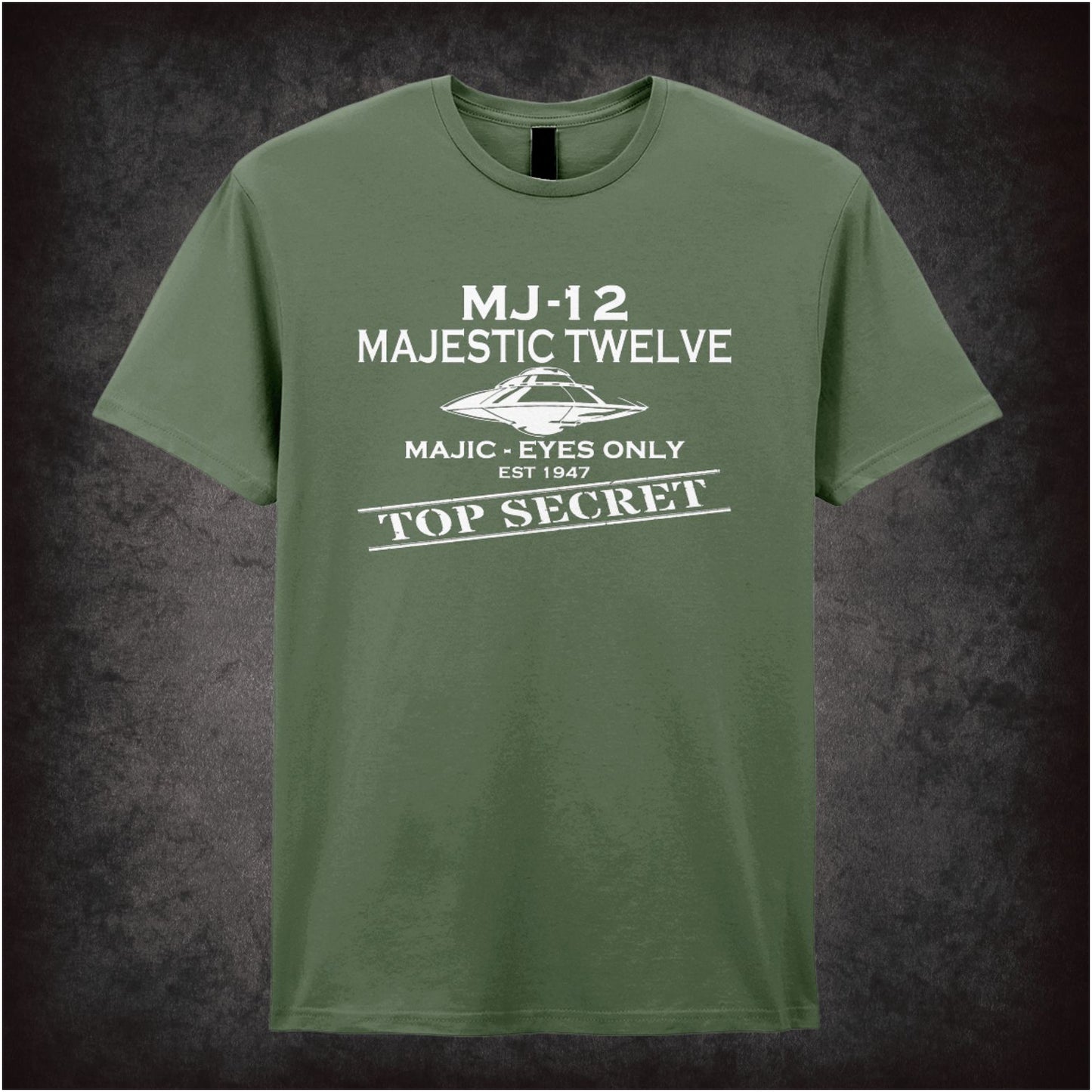 MJ-12 Majestic Twelve – Cult UFO Conspiracy Graphic T-Shirt