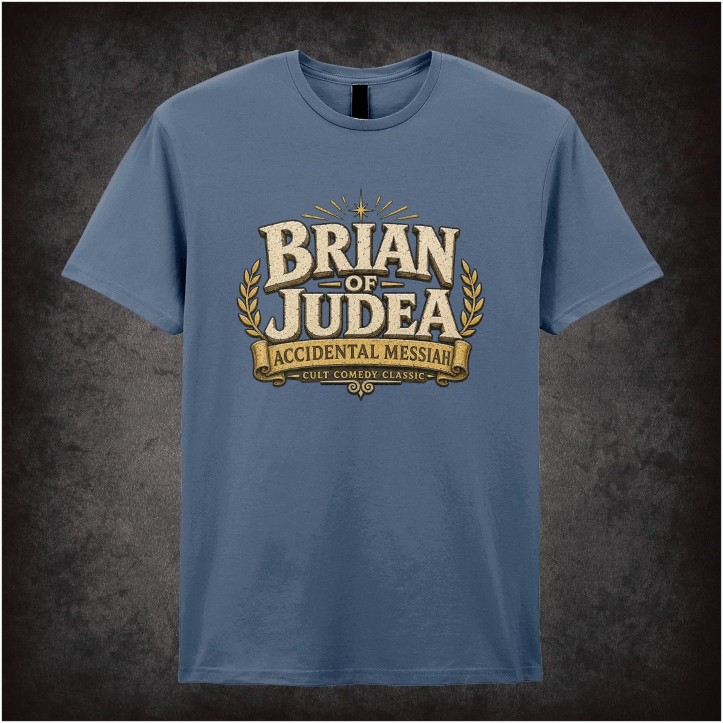 ‘Brian of Judea' quote T-shirt in indigo from Monty Python’s Life of Brian