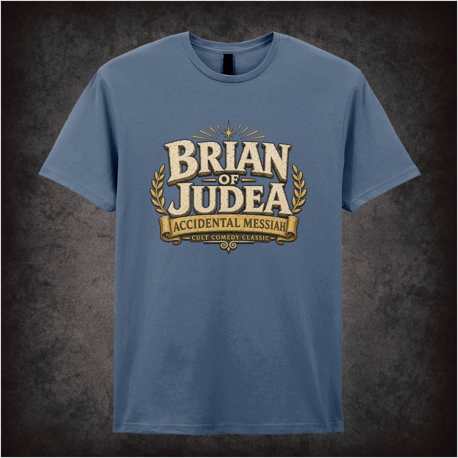 ‘Brian of Judea' quote T-shirt in indigo from Monty Python’s Life of Brian