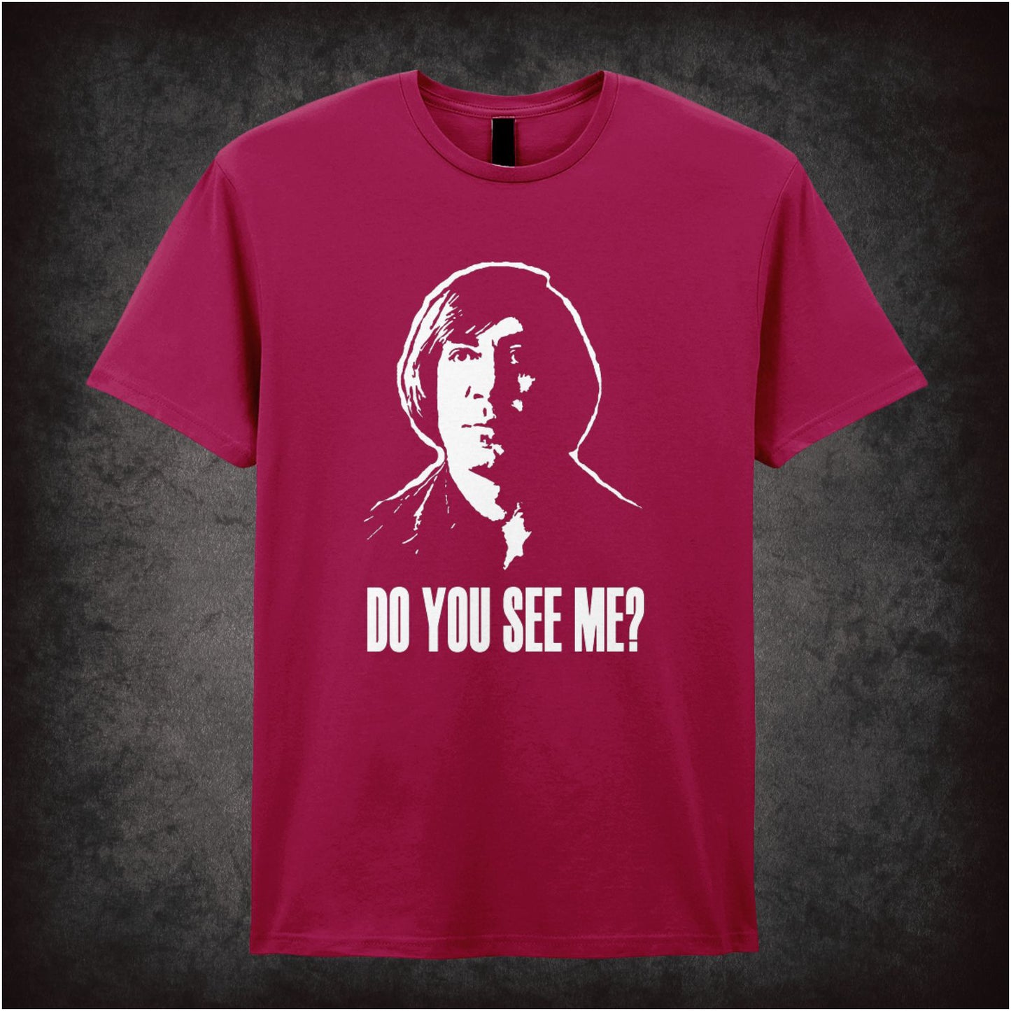 ‘Do you see me?’ mirror scene quote T-shirt from No Country for Old Men