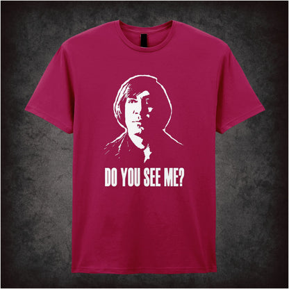 ‘Do you see me?’ mirror scene quote T-shirt from No Country for Old Men