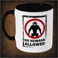 No Humans Allowed – Two-Tone Mug