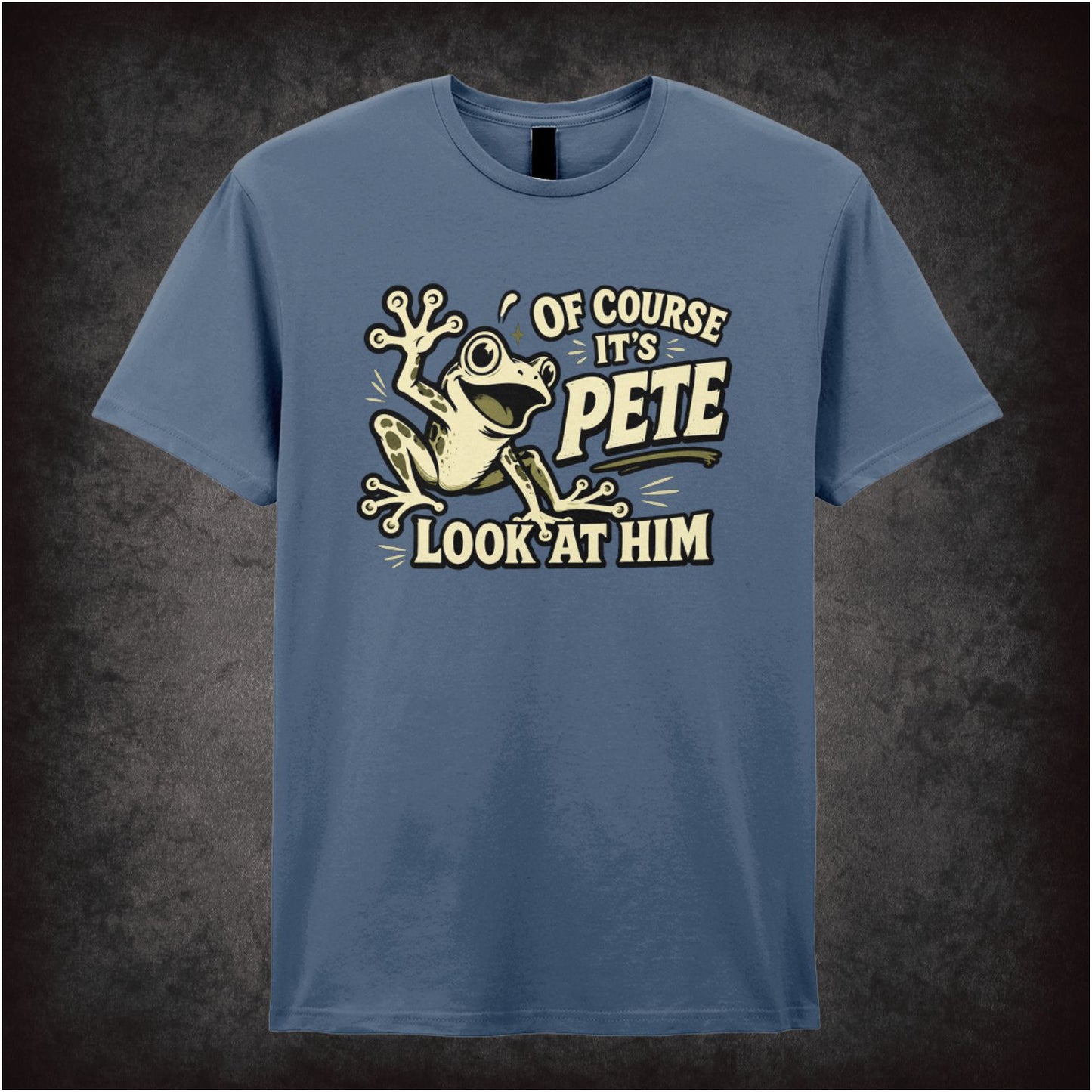 Of course it's pete look at him T-shirt in indigo from O Brother Where Art Thou