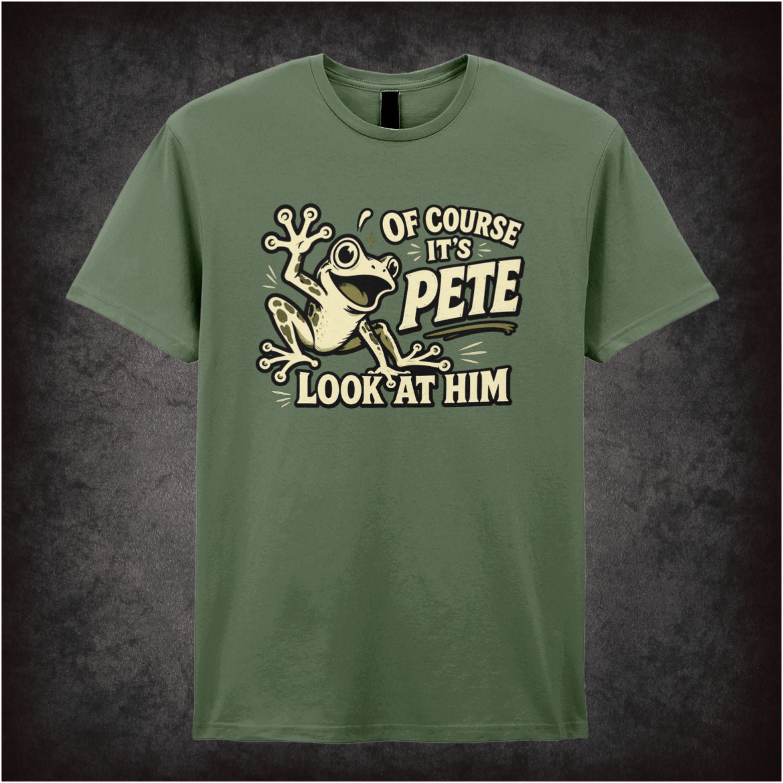 Of course it's pete look at him T-shirt in military green from O Brother Where Art Thou