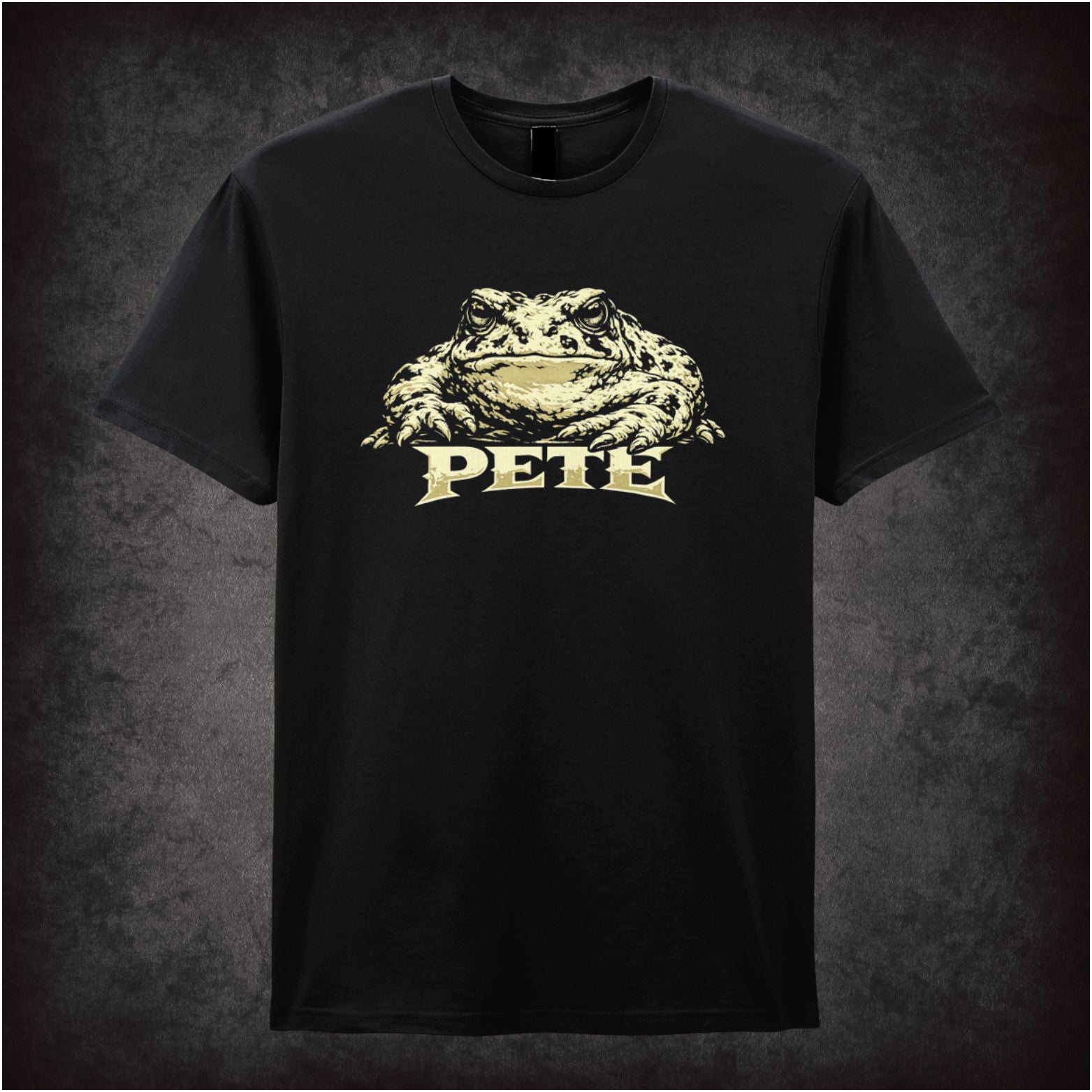 Pete as toad T-shirt in black from O Brother, Where Art Thou?