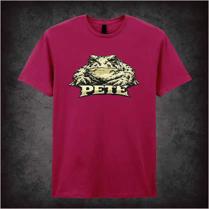 Pete as toad T-shirt in cardinal red from O Brother, Where Art Thou?