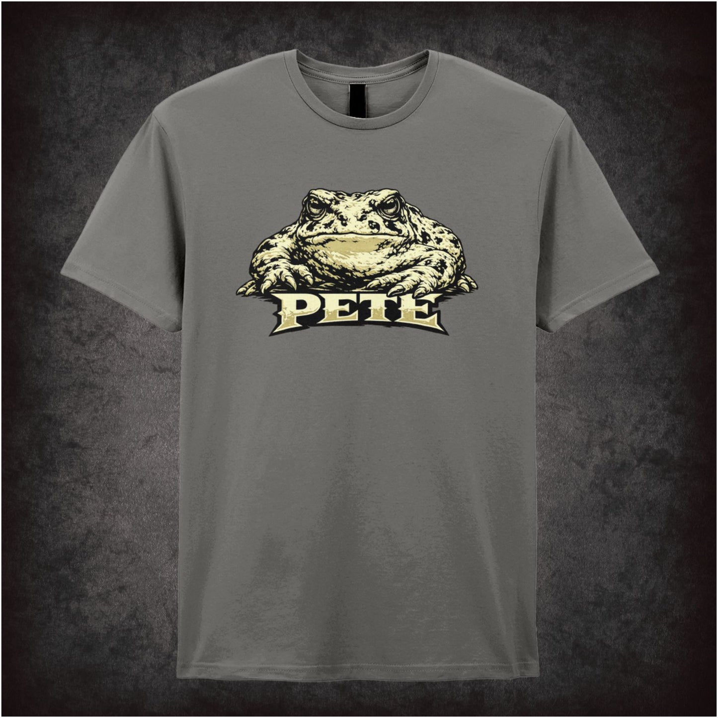 Pete as toad T-shirt in charcoal from O Brother, Where Art Thou?