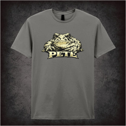 Pete as toad T-shirt in charcoal from O Brother, Where Art Thou?