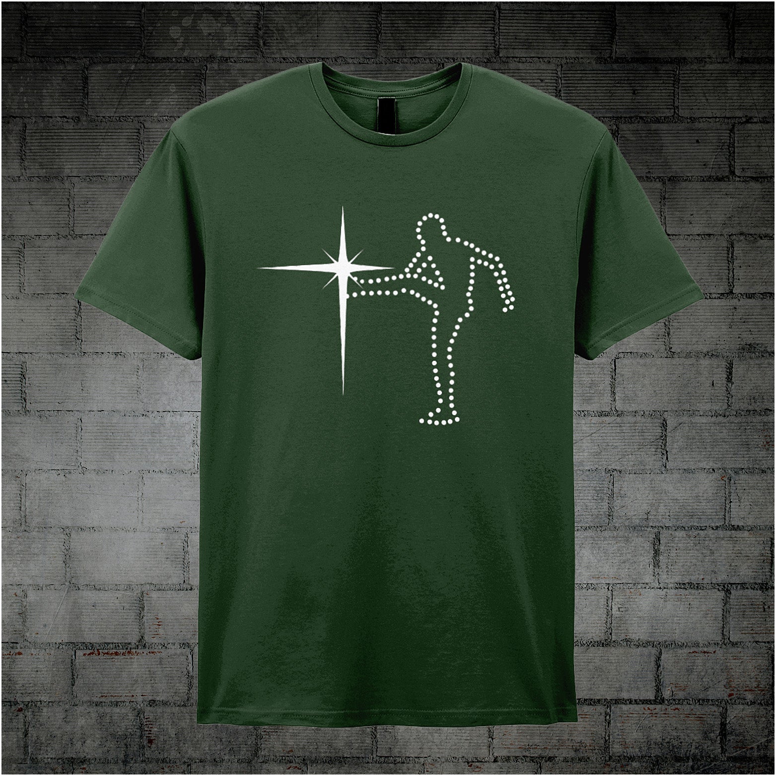 forest unisex T-shirt featuring “Starkicker” design inspired by The Old Grey Whistle Test, with bold, vintage rock-style lettering.