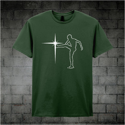 forest unisex T-shirt featuring “Starkicker” design inspired by The Old Grey Whistle Test, with bold, vintage rock-style lettering.