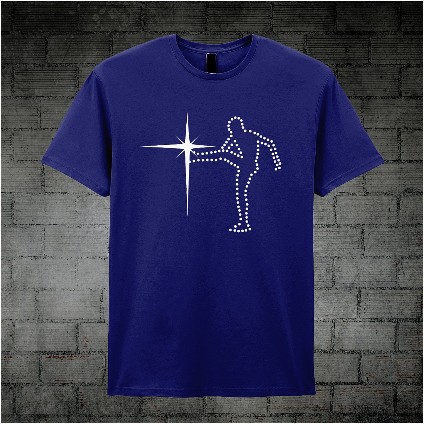 navy unisex T-shirt featuring “Starkicker” design inspired by The Old Grey Whistle Test, with bold, vintage rock-style lettering.