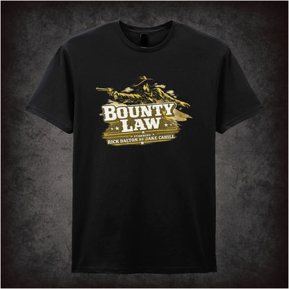 Bounty Law TV show logo T-shirt in black from Once Upon a Time in Hollywood
