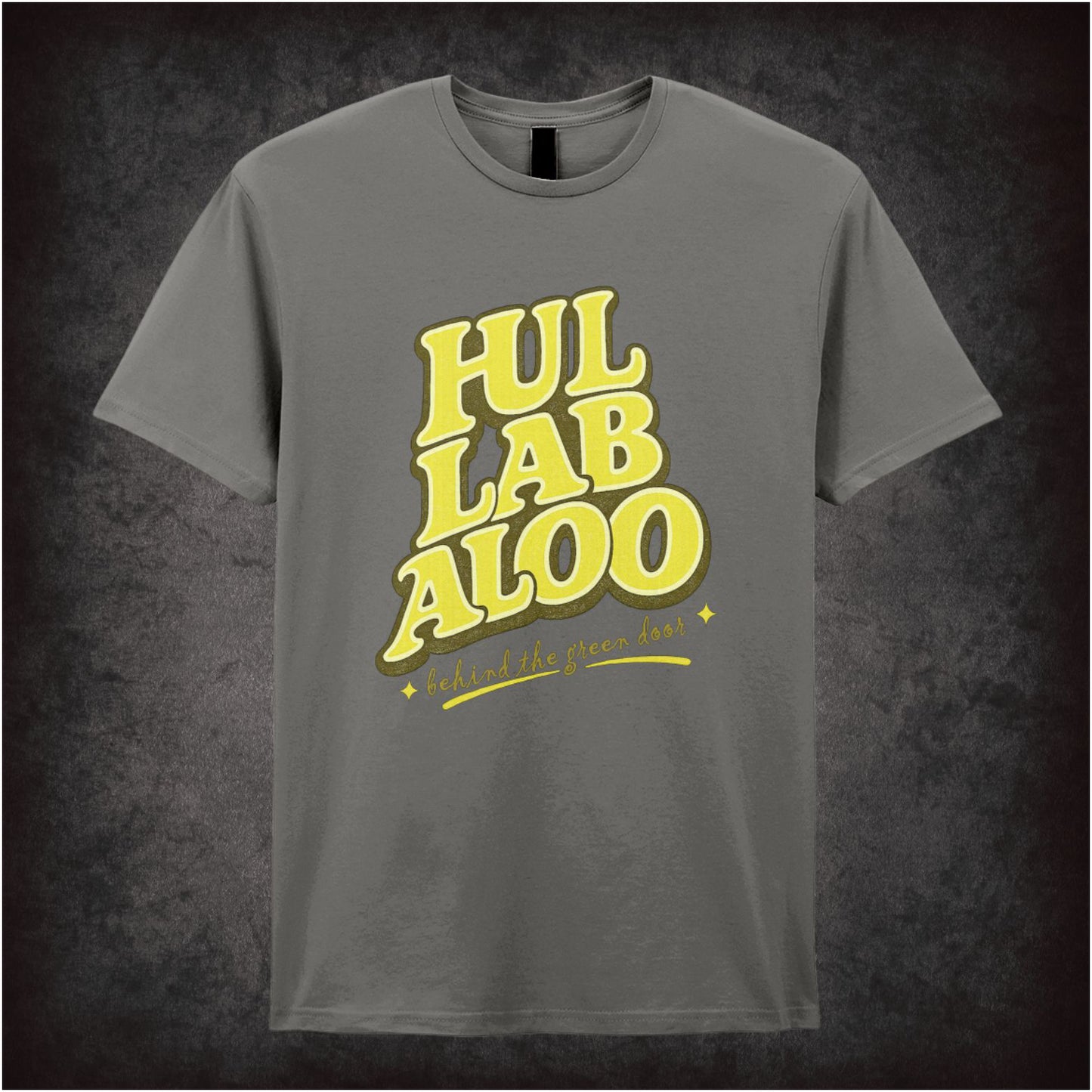Hullabaloo T-shirt in charcoal from Once Upon a Time in Hollywood