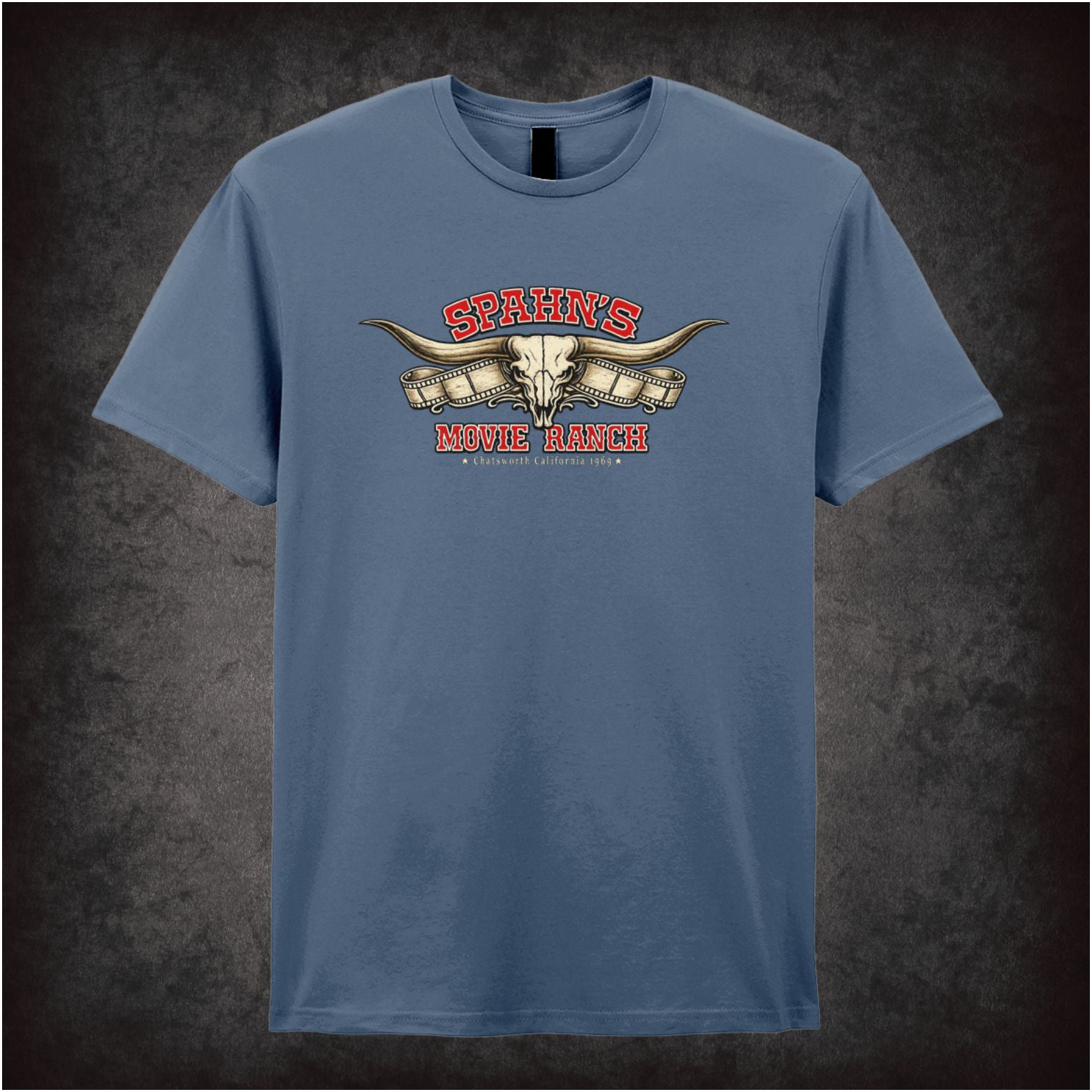 Spahn's Movie Ranch T-shirt in indigo from Once Upon a Time in Hollywood