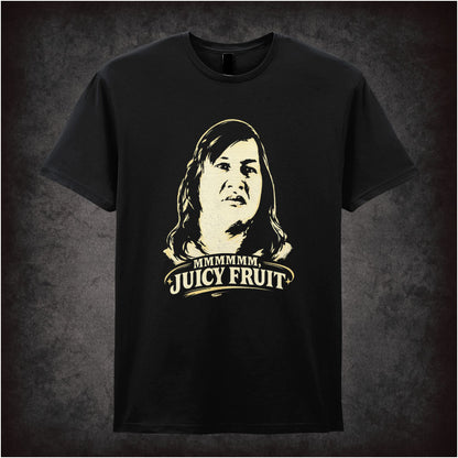 mmmm juicy fruit T-shirt in black from One Flew Over The Cuckoos Nest