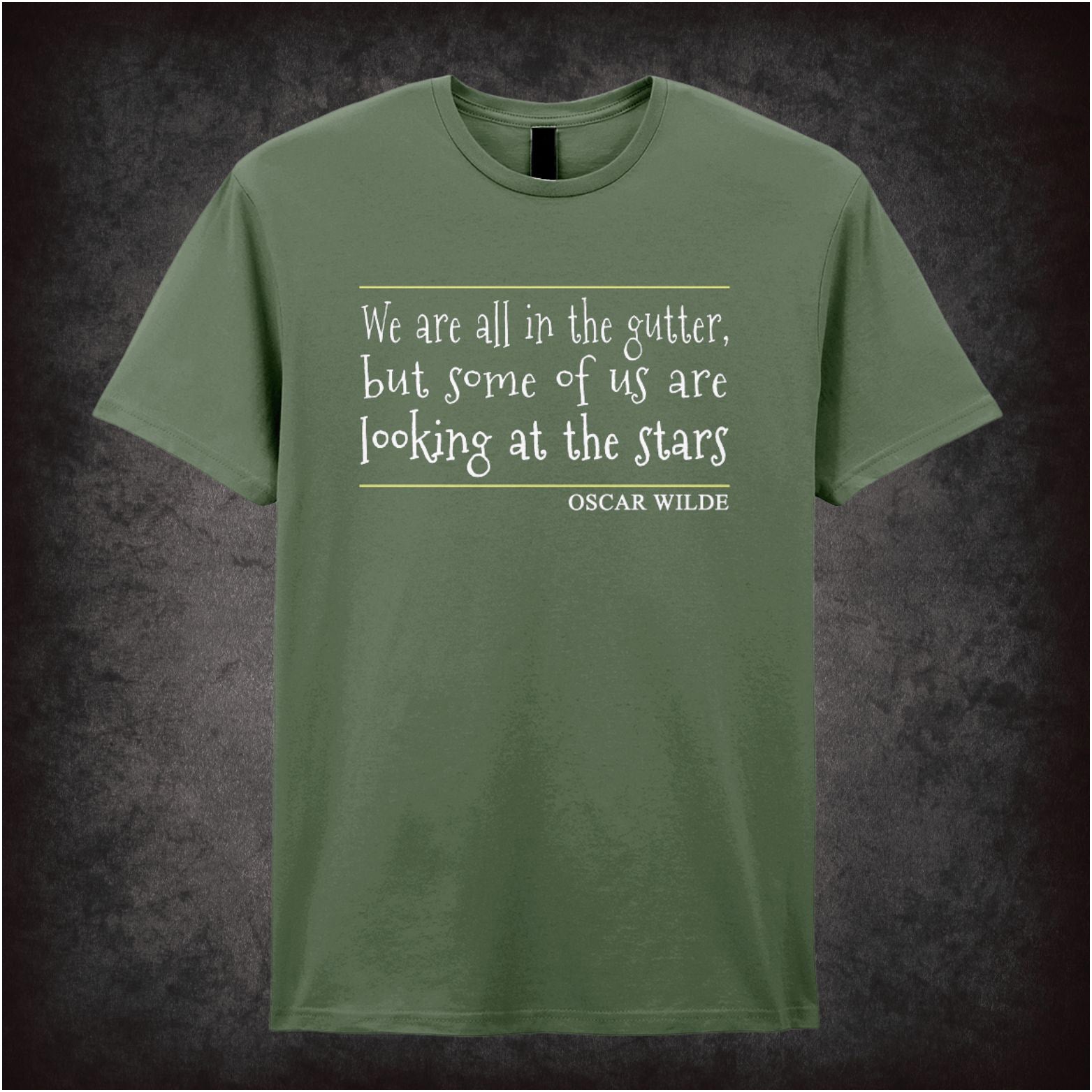“Oscar Wilde ‘We are all in the gutter, but some of us are looking at the stars’ T-shirt from Oscar Wilde”