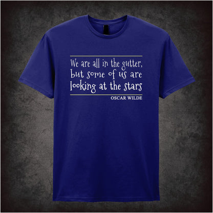 We Are All In The Gutter – Cult Literary Quote Graphic T-Shirt