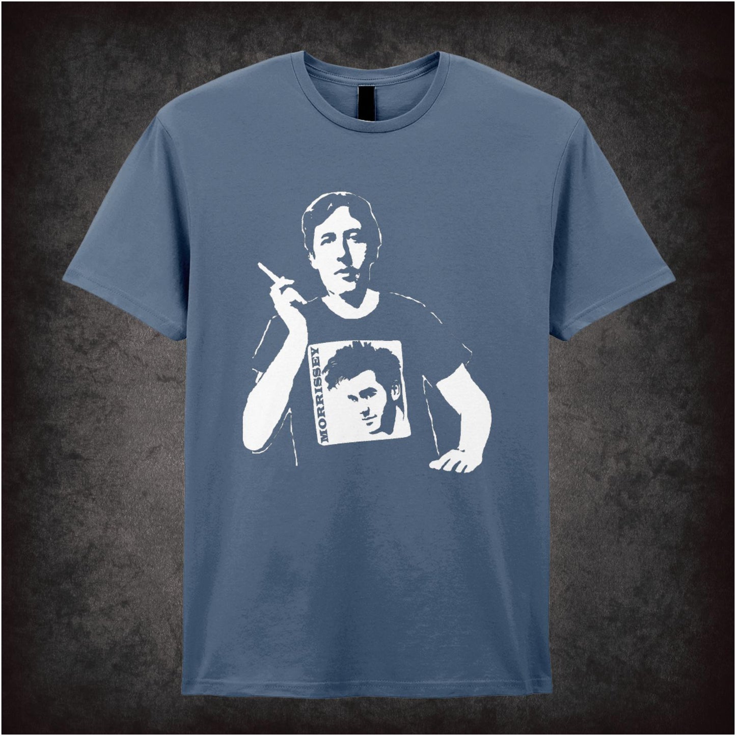 “Oscar Wilde wearing Morrissey T-shirt design from Oscar Wilde / Morrissey”