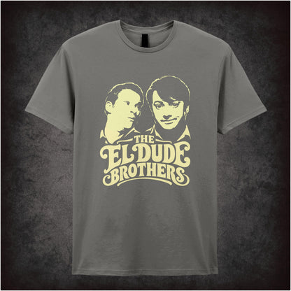 “Mark & Jeremy ‘The El Dude Brothers’ T-shirt in charcoal from Peep Show”