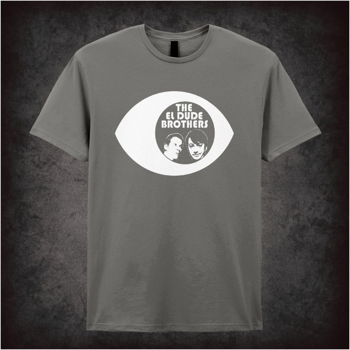 The El Dude Brothers Eye Logo peep show inspired unisex T-shirt with graphic design
