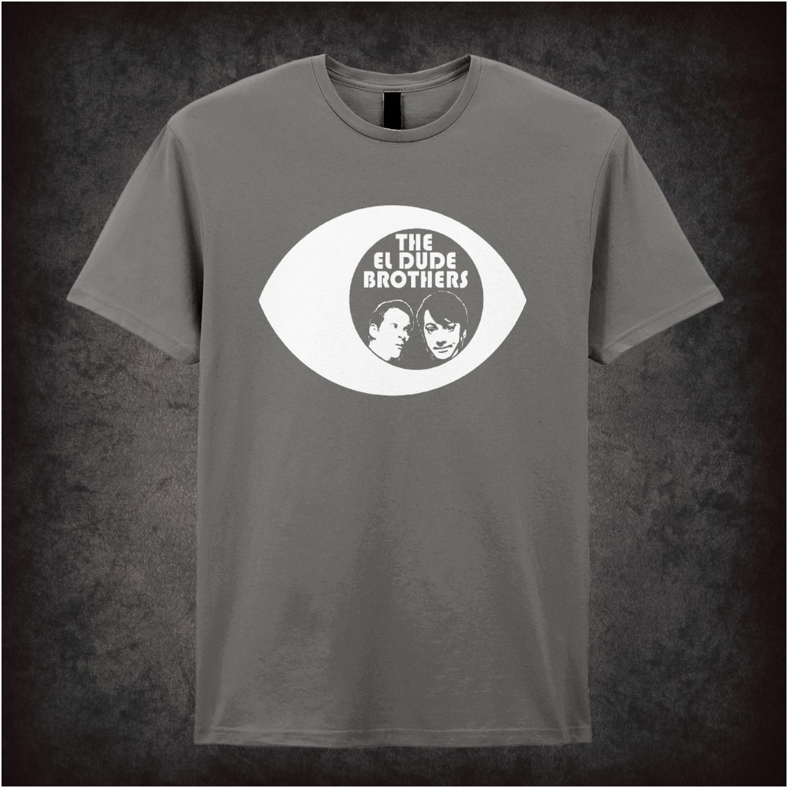 The El Dude Brothers Eye Logo peep show inspired unisex T-shirt with graphic design