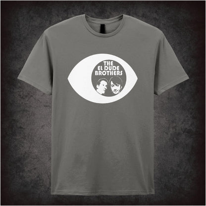 The El Dude Brothers Eye Logo peep show inspired unisex T-shirt with graphic design