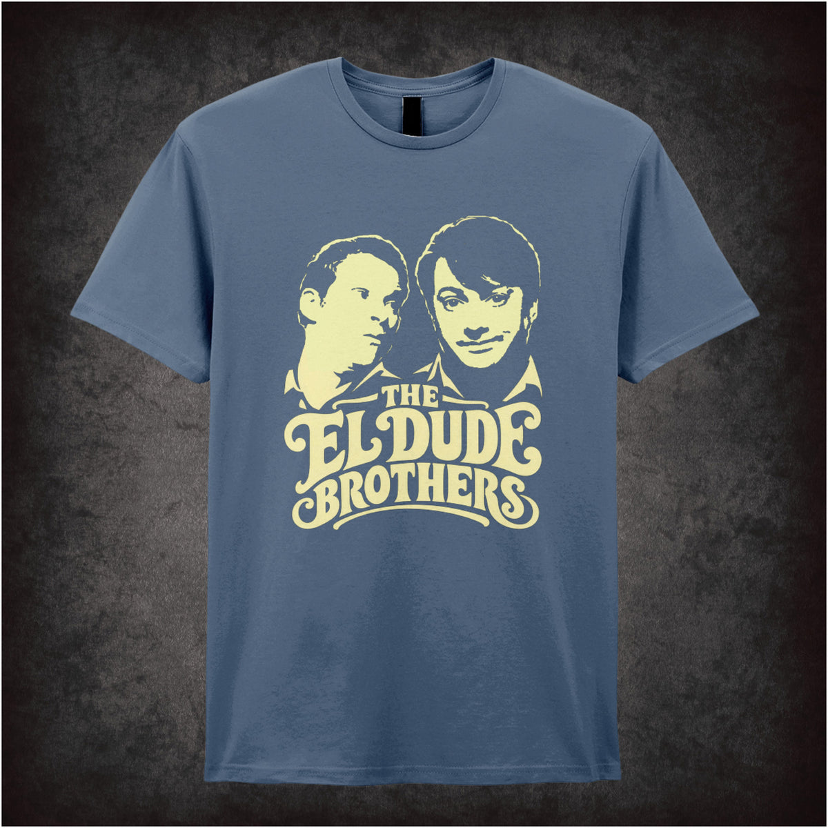 “Mark & Jeremy ‘The El Dude Brothers’ T-shirt in indigo from Peep Show”