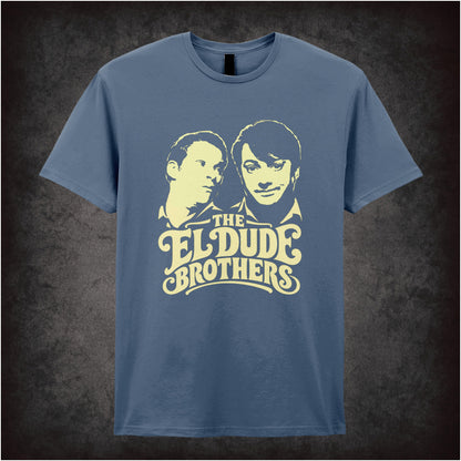“Mark & Jeremy ‘The El Dude Brothers’ T-shirt in indigo from Peep Show”
