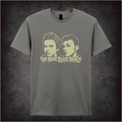 “Mark & Jeremy ‘The Hair Blair Bunch’ T-shirt in charcoal from Peep Show”
