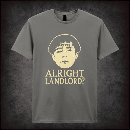 “Grumio ‘Alright landlord?’ T-shirt in charcoal from Plebs”