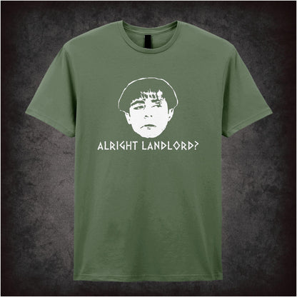 Alright Landlord? – Cult British Comedy Graphic T-Shirt