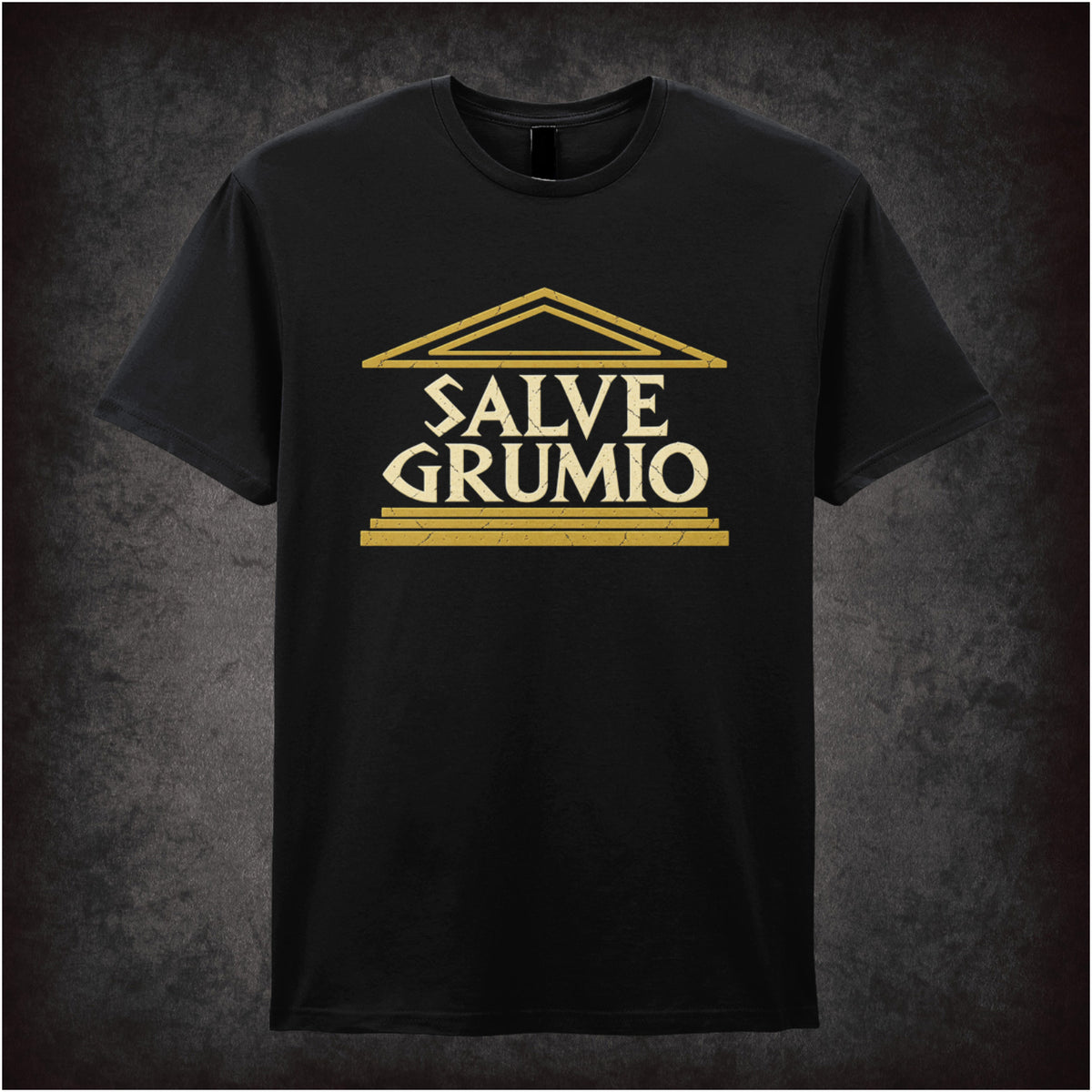 “‘Salve Grumio’ T-shirt in black from Plebs”