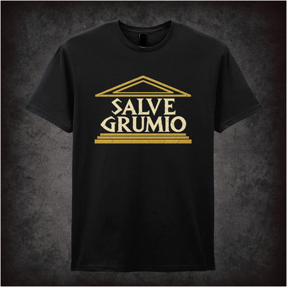 “‘Salve Grumio’ T-shirt in black from Plebs”