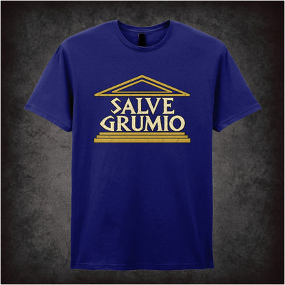 “‘Salve Grumio’ T-shirt in navy from Plebs”