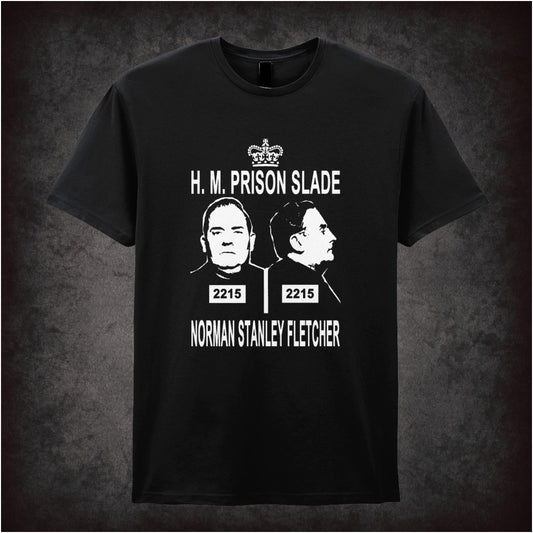 H. M. Prison Slade Norman Stanley Fletcher – Cult British Sitcom Graphic T-Shirt
