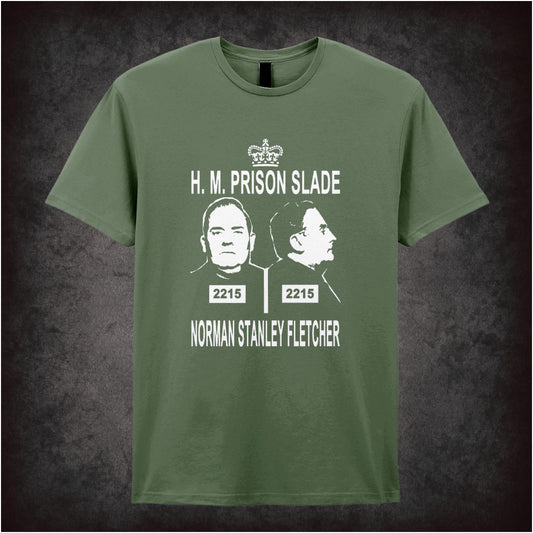 “Norman Stanley Fletcher ‘H.M. Prison Slade’ T-shirt from Porridge”
