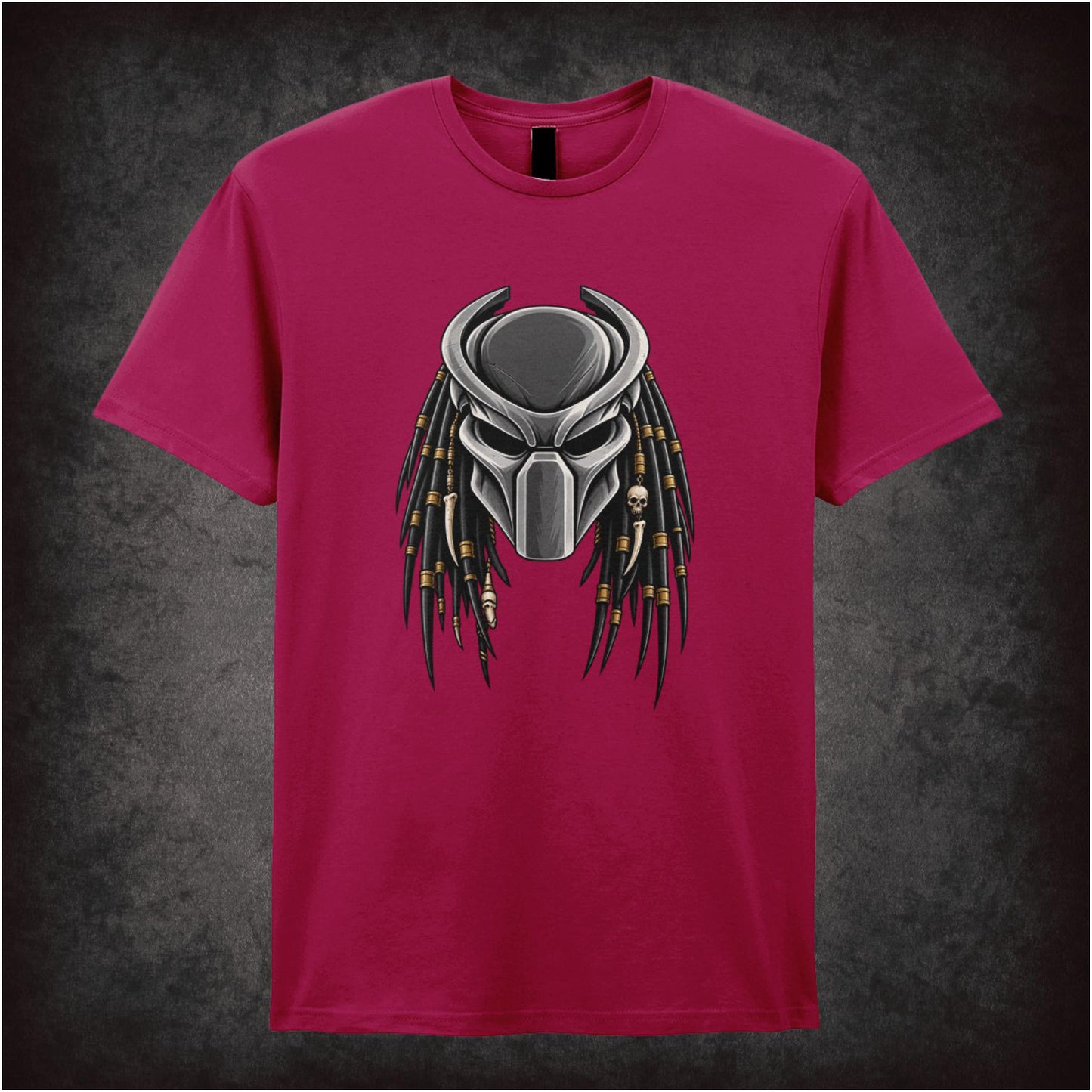 Predator alien mask T-shirt in cardinal red from Predator