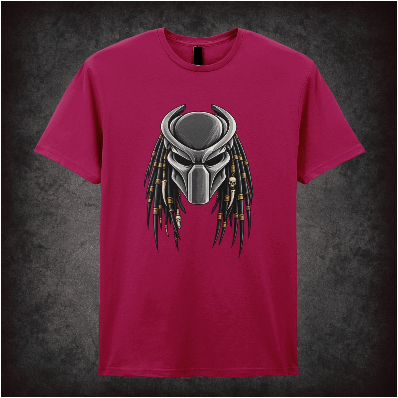 Predator alien mask T-shirt in cardinal red from Predator