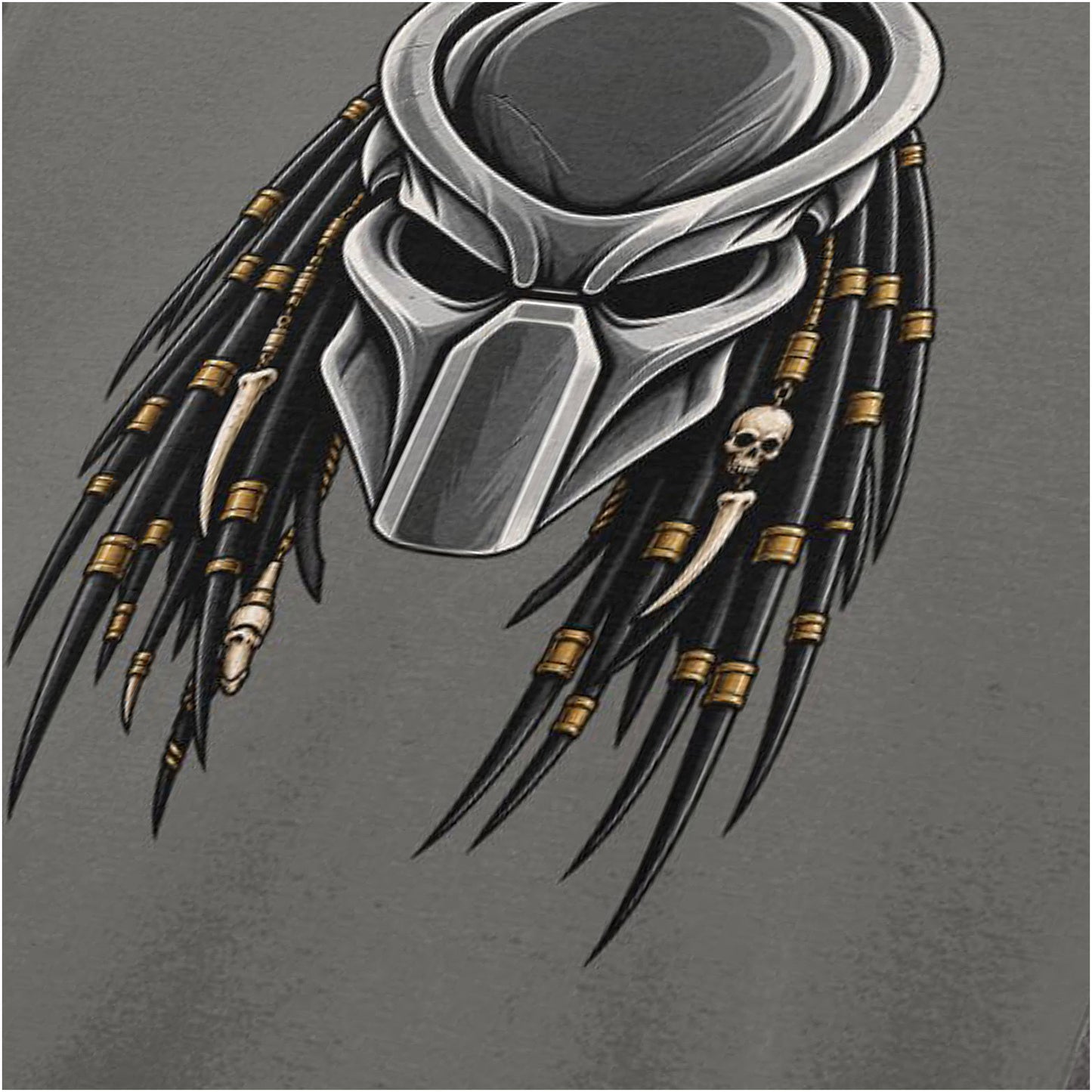 Predator alien mask close up T-shirt in charcoal from Predator