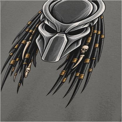 Predator alien mask close up T-shirt in charcoal from Predator