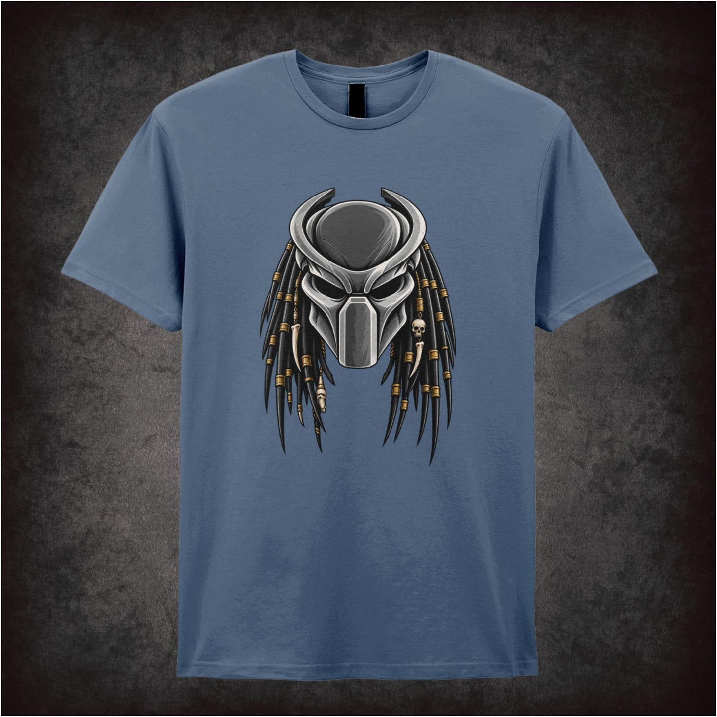 Predator alien mask T-shirt in indigo from Predator