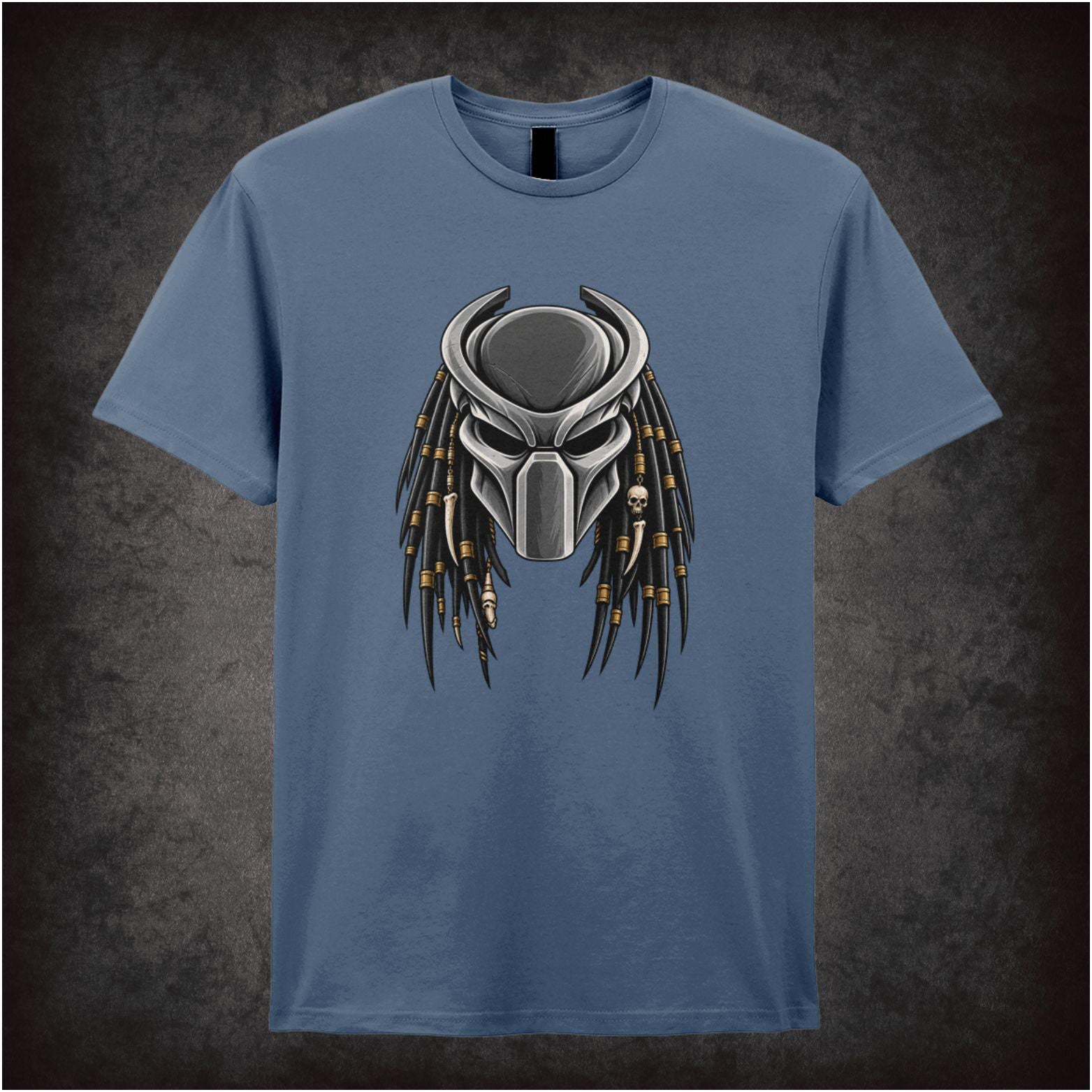 Predator alien mask T-shirt in indigo from Predator