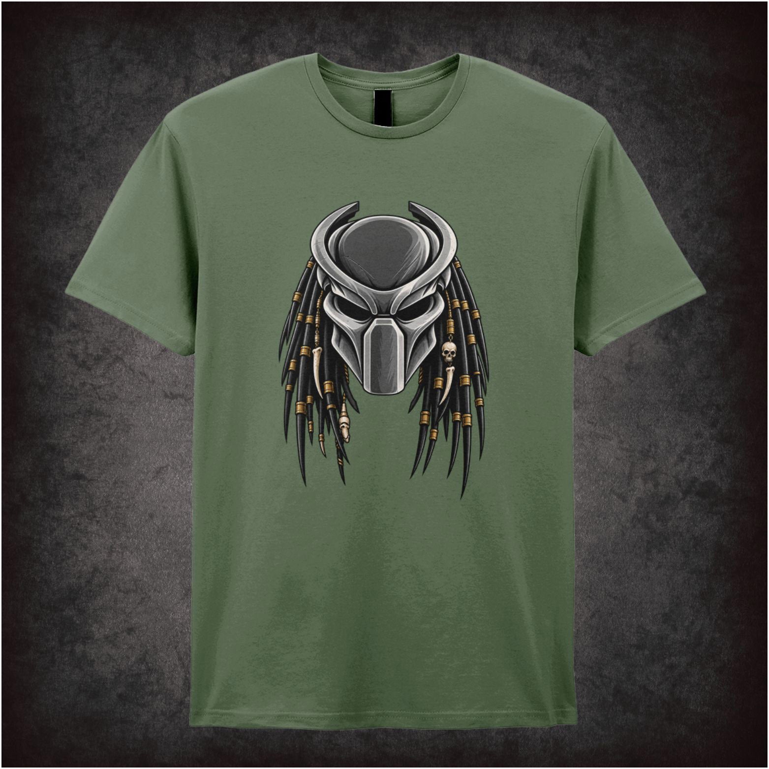 Predator alien mask T-shirt in military green from Predator