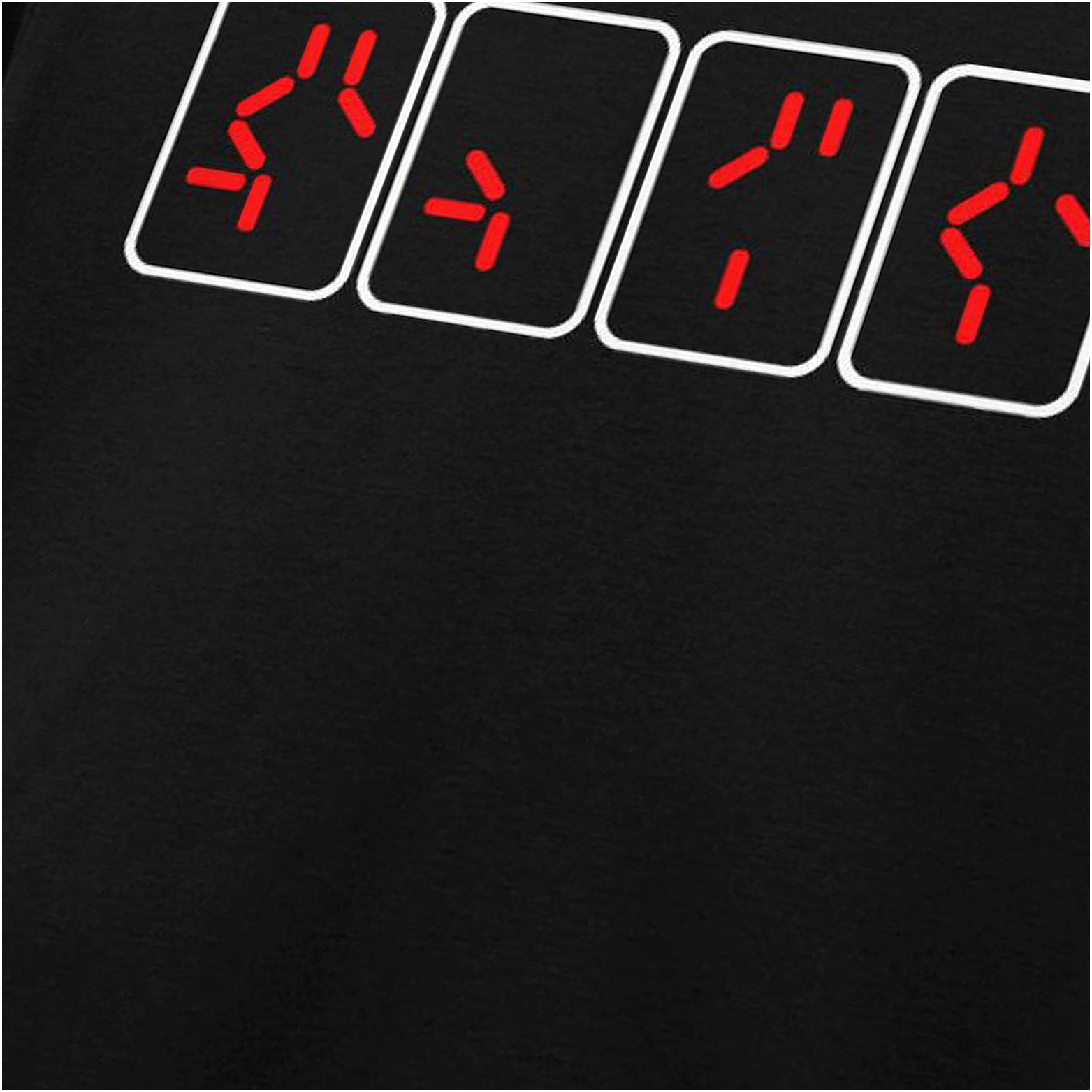 Predator countdown alien symbols display close up T-shirt in black from Predator