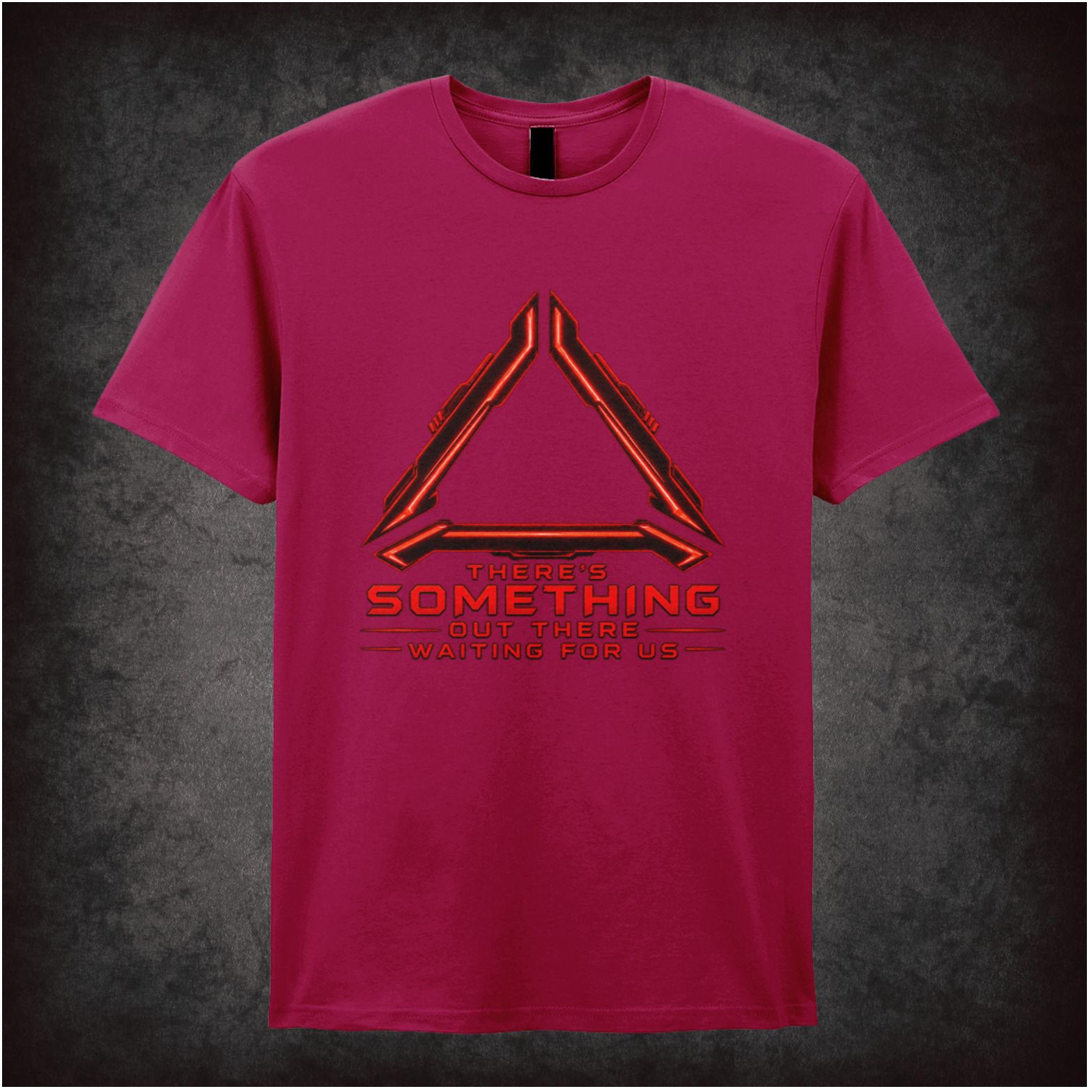 Predator there's something out there waiting for us T-shirt in cardinal red from Predator