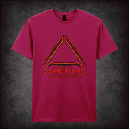 Predator there's something out there waiting for us T-shirt in cardinal red from Predator
