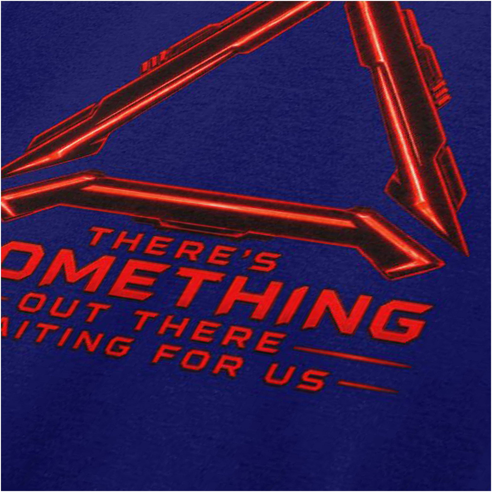 Predator there's something out there waiting for us close up T-shirt in navy from Predator