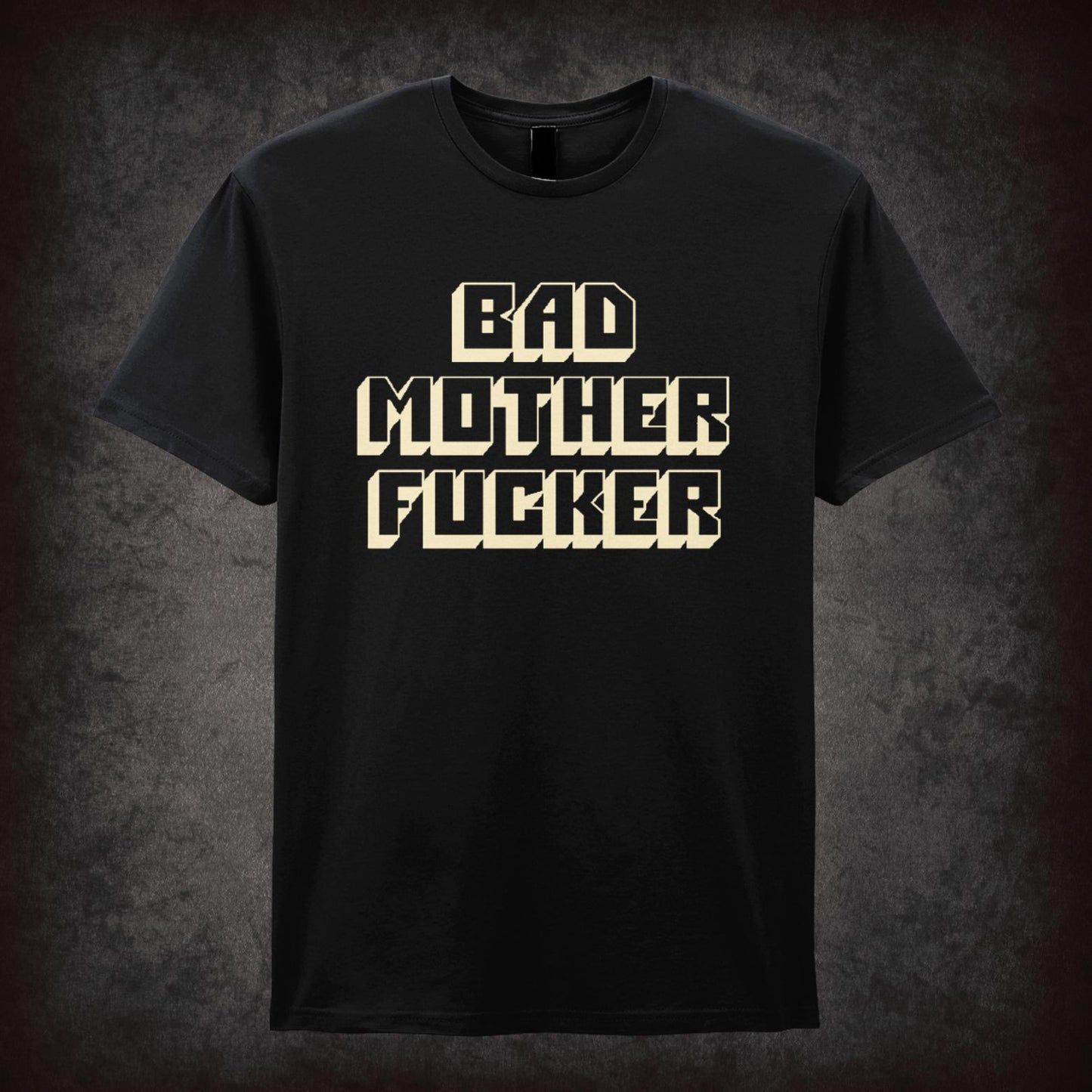 ‘Bad mother fucker’ text T-shirt in black from Pulp Fiction